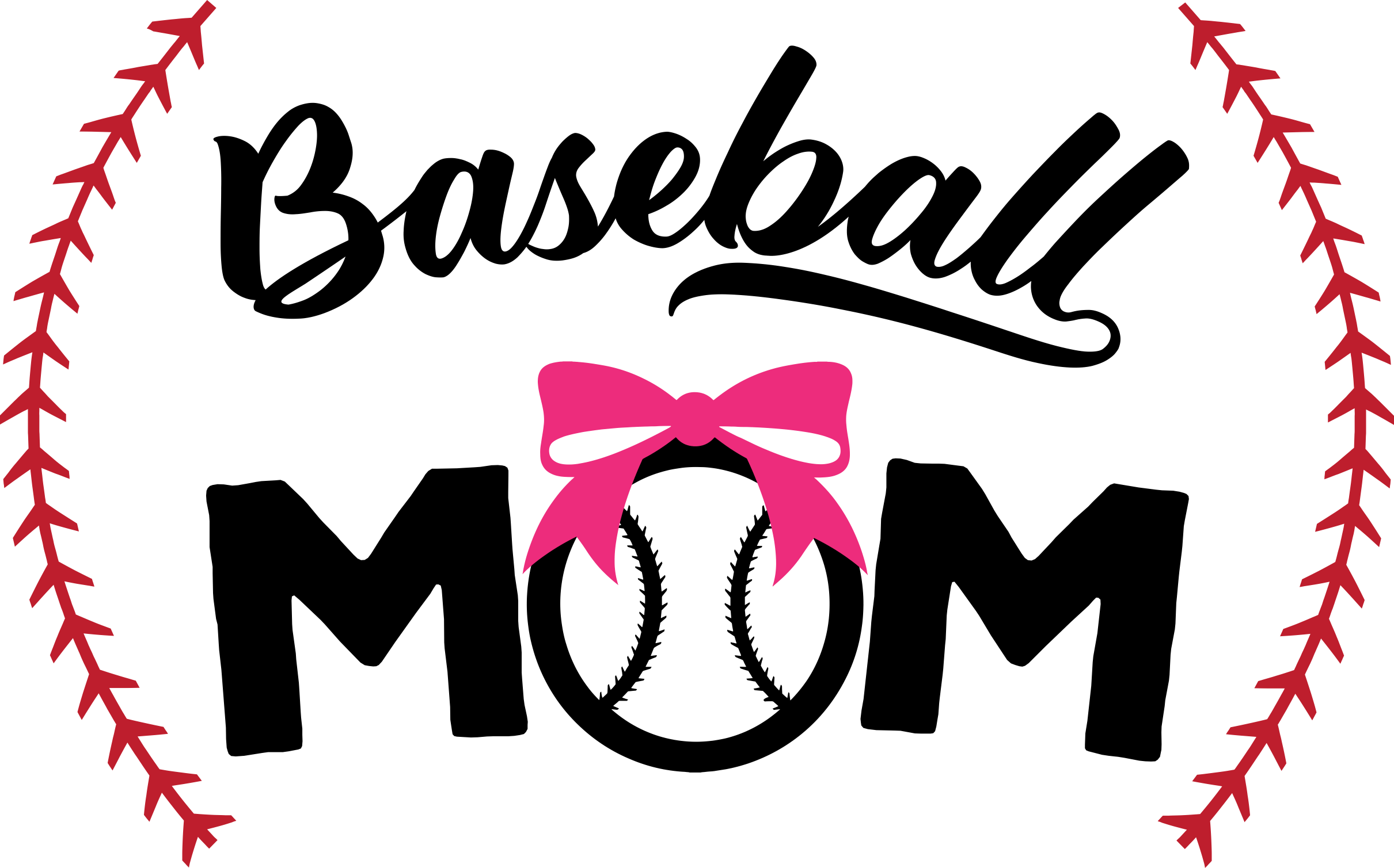 Baseball Mom 4 Line Art Svg Vector Free Vectors